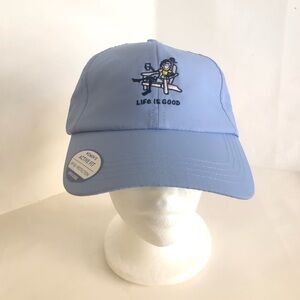Life Is Good Women’s Active Fit UPF 50 Light Blue Adjustable Hat Size OS